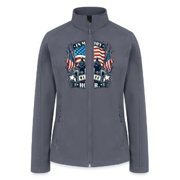 Honoring Our Heroes - Women’s Soft Shell Jacket - gray - Front