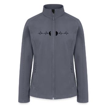 Ice Hockey Heartbeat - Women’s Soft Shell Jacket - gray - Front