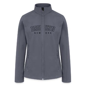 Brooklyn New York - Women’s Soft Shell Jacket - gray - Front