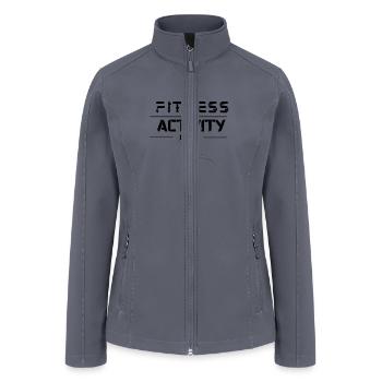 Fitness- activity -life - Women’s Soft Shell Jacket - gray - Front