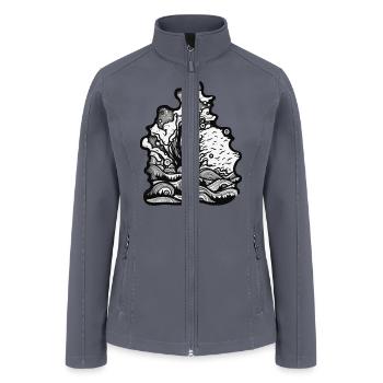 Abstract landscape view - Women’s Soft Shell Jacket - gray - Front