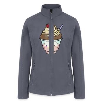 Adorable Kawaii Sundae Graphic - Women’s Soft Shell Jacket - gray - Front
