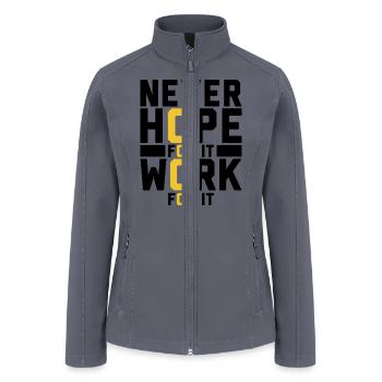 never hope Coordinate's design - Women’s Soft Shell Jacket - gray - Front