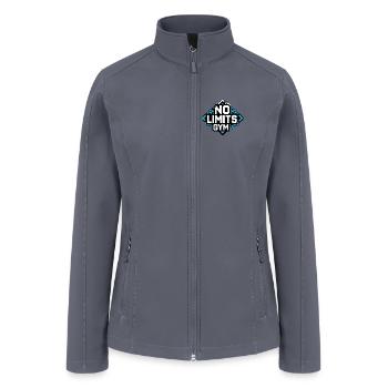 No Limits Gym Emblem - Women’s Soft Shell Jacket - gray - Front