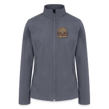 Minimalist Burger with Soft Lines - Women’s Soft Shell Jacket - gray - Front
