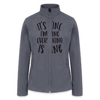 It's Fine We're Fine Everything Is Fine Gnome 7th - Women’s Soft Shell Jacket - gray - Front