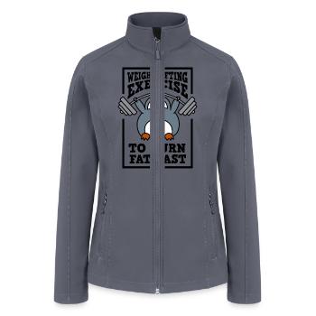 weightlifting exercises to burn fat fast penguin - Women’s Soft Shell Jacket - gray - Front