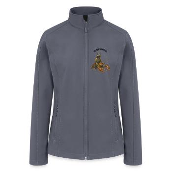 Vintage Helmet Diver Riding a Giant Crayfish URM - Women’s Soft Shell Jacket - gray - Front
