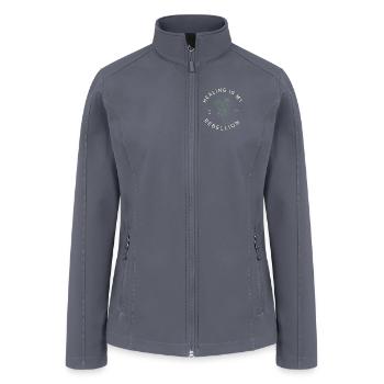 Healing Is My Rebellion - Women’s Soft Shell Jacket - gray - Front