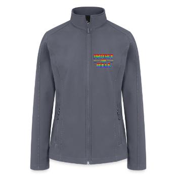 PROTECT THE DOLLS - Rainbow flag - Women’s Soft Shell Jacket - gray - Front