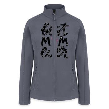 Best Mom - Women’s Soft Shell Jacket - gray - Front