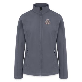 Penguin Christmas Christmas tree pine tree - Women’s Soft Shell Jacket - gray - Front