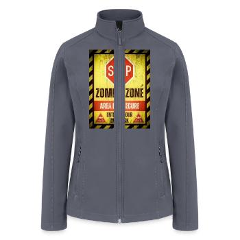 Zombie Zone Sign - Women’s Soft Shell Jacket - gray - Front