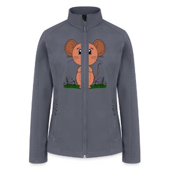 Cute mouse in the wild - Women’s Soft Shell Jacket - gray - Front