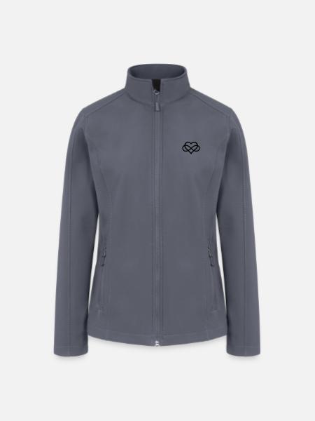 Infinity Heart (black) - Women’s Soft Shell Jacket - gray