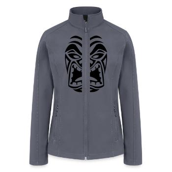 Tribal Mask - Women’s Soft Shell Jacket - gray - Front