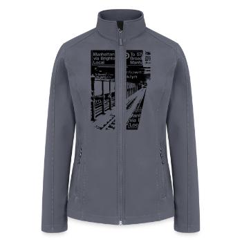 NYC Subway - Women’s Soft Shell Jacket - gray - Front
