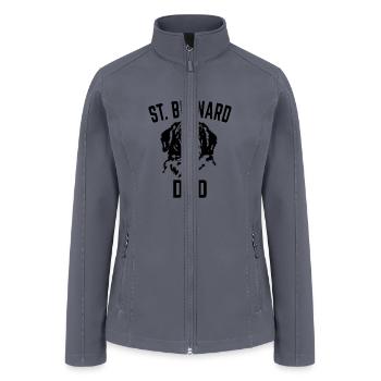 Saint Bernard Dad - Women’s Soft Shell Jacket - gray - Front
