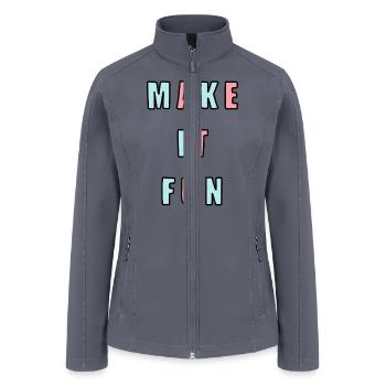 Make It Fun - Women’s Soft Shell Jacket - gray - Front