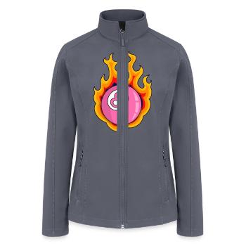 Flaming 8 Ball Active - Women’s Soft Shell Jacket - gray - Front