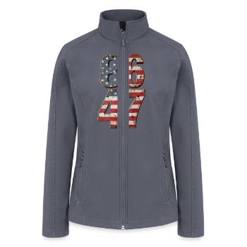 8647 T-Shirt – Anti Trump - Women’s Soft Shell Jacket - gray - Front