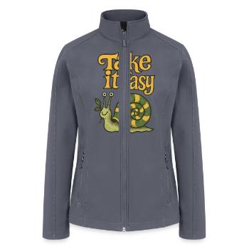 Take is Easy Snail - Women’s Soft Shell Jacket - gray - Front