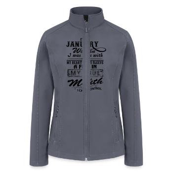 I'm A January Woman - Women’s Soft Shell Jacket - gray - Front