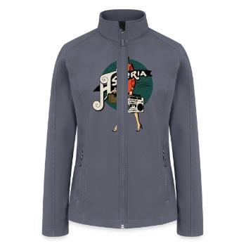 Vintage Astoria Boombox Lady - Women’s Soft Shell Jacket - gray - Front