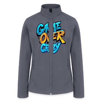 "A Little Bit Crazy" - Women’s Soft Shell Jacket - gray - Front