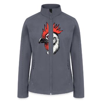 Head of a rooster - Women’s Soft Shell Jacket - gray - Front