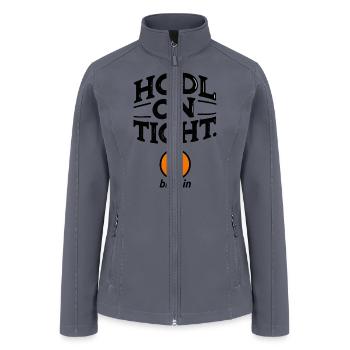 HODL On Tight Bitcoin Cryptocurrency Design - Women’s Soft Shell Jacket - gray - Front