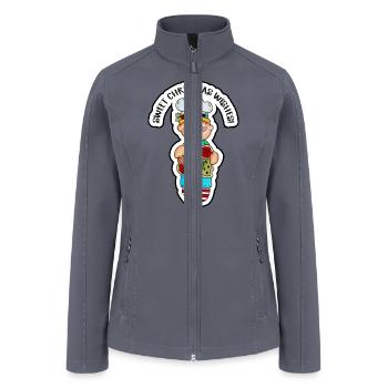 Sweet Christmas Wishes Cute Doll Cookies - Women’s Soft Shell Jacket - gray - Front
