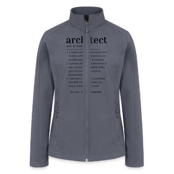 architect definition - Women’s Soft Shell Jacket - gray - Front