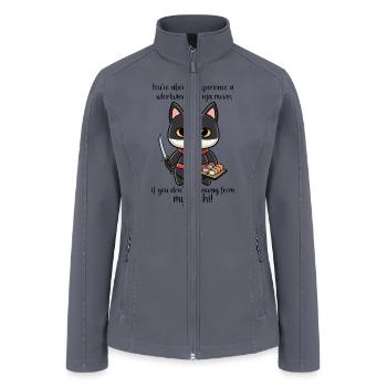 Ninja Cat Step Away From My Sushi - Women’s Soft Shell Jacket - gray - Front