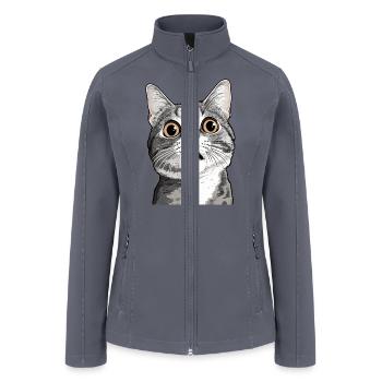 Surprised Kitty - Women’s Soft Shell Jacket - gray - Front
