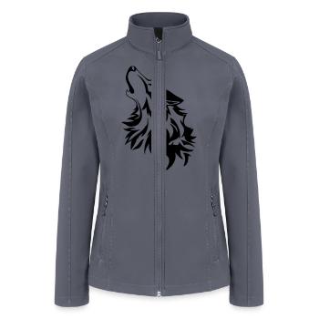 wolf - Women’s Soft Shell Jacket - gray - Front