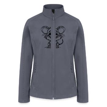 Cute Mouse For Nature Rodent Lover - Women’s Soft Shell Jacket - gray - Front