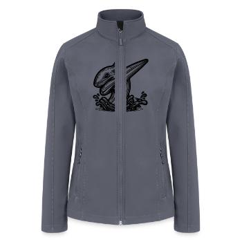 Grim Dabbing Shark - Dabbing Shark - Women’s Soft Shell Jacket - gray - Front