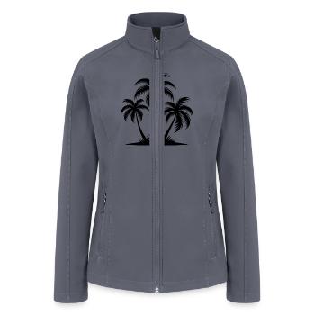Beach Beach Hawaii Island Palms - Women’s Soft Shell Jacket - gray - Front