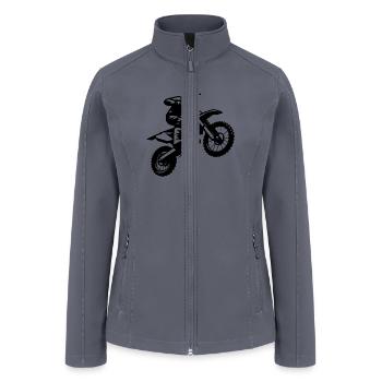 Men Motorsport Offroad Enduro Machine Jump - Women’s Soft Shell Jacket - gray - Front