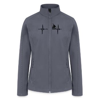 Heartbeat For Fast Sailing Boats - Women’s Soft Shell Jacket - gray - Front