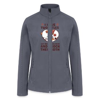 I Have Two Titles Cat Mom And Dog Mom and I Rock - Women’s Soft Shell Jacket - gray - Front