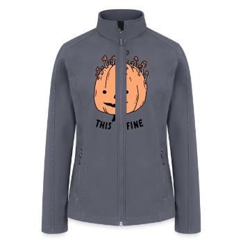 This Is Fine Halloween - Women’s Soft Shell Jacket - gray - Front