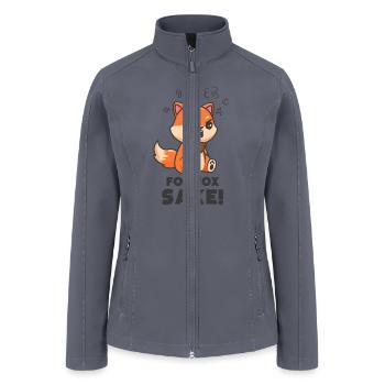 For fox sake - angry fox - Women’s Soft Shell Jacket - gray - Front