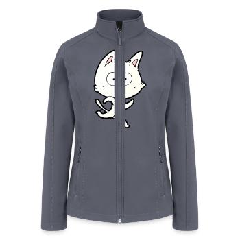 Cat Design Sticker Hard Selling - Women’s Soft Shell Jacket - gray - Front