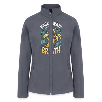 Back Away Banana Breath Gif - Women’s Soft Shell Jacket - gray - Front