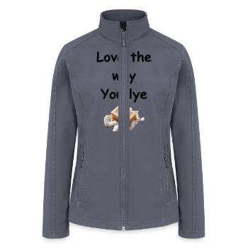 Love the way you lye, soap making shirt - Women’s Soft Shell Jacket - gray - Front