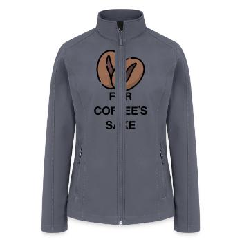 For Coffee's Sake - Women’s Soft Shell Jacket - gray - Front
