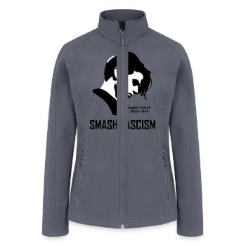 SMASH FASCISM - SOPHIE SCHOLL - Women’s Soft Shell Jacket - gray - Front