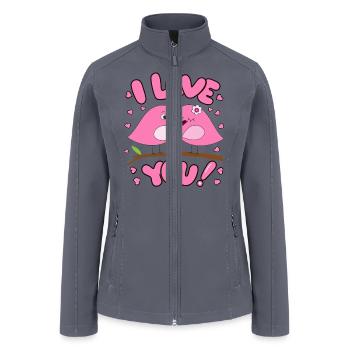 I love you - Women’s Soft Shell Jacket - gray - Front